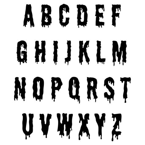 Spooky Letters Printable